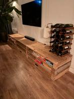 Houten TV meubel/dressoir van pallets, Ophalen, Gebruikt, 200 cm of meer, Minder dan 100 cm
