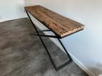 Industriële Sidetable - Onder de Lindeboom, Huis en Inrichting, Tafels | Sidetables, Ophalen, Gebruikt, 100 tot 150 cm, Overige houtsoorten