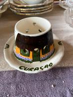 Vintage Curacao Kandelaar - Handgeschilderd, Overige materialen, Nieuw, Ophalen of Verzenden, Crème