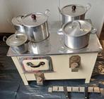 Antiek kinderfornuis met pannen en branders, Antiek en Kunst, Ophalen of Verzenden