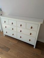 Ikea Hemnes Ladekast 8 lades / commode - leren handgrepen, Ophalen, Gebruikt, 5 laden of meer, 150 tot 200 cm