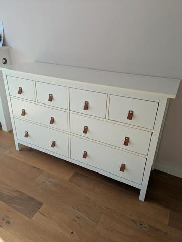 Ikea Hemnes Ladekast 8 lades / commode - leren handgrepen  beschikbaar voor biedingen