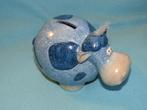 Grappige stenen spaarpot blauwe koe, Ophalen of Verzenden, Gebruikt, Steen, Aardewerk of Keramiek, Dier