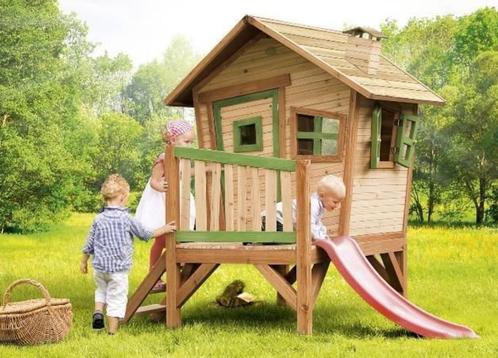 Houten Speelhuis Axi Robin | Gratis thuisbezorgd  469, Kinderen en Baby's, Speelgoed | Buiten | Speeltoestellen, Nieuw, Glijbaan