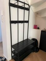 Kapstok incl schoenenrek IKEA PINNIG zwart, Huis en Inrichting, Ophalen of Verzenden, Zo goed als nieuw, Metaal, Staande kapstok
