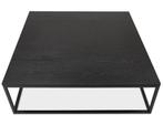 salontafel zwart eiken, Huis en Inrichting, Tafels | Salontafels, 50 tot 100 cm, Vierkant, Zo goed als nieuw, Minder dan 50 cm
