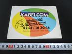 sticker Duitsland Aachen KABELCOM Kabelanschluß, Ophalen, Zo goed als nieuw, Bedrijf of Vereniging