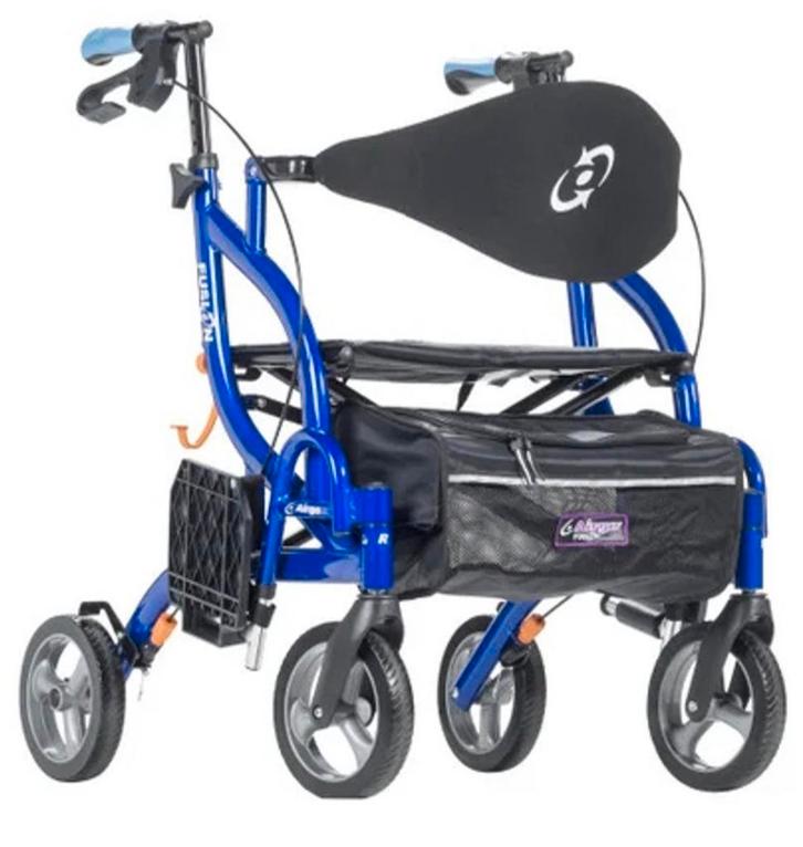 Airgo Fusion Inklapbare rollator & transportrolstoel in één, Diversen, Rollators, Zo goed als nieuw, Ophalen