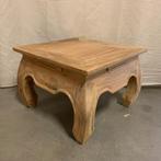 Opium salontafel - massief teak - 50 x 50 cm - TTM Wonen, TTM Wonen, Meubels – (Perzische) Tapijten en Woonaccessoires, 50 tot 100 cm
