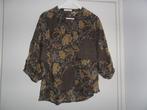 Yaya Bruin/Blauw/Beige Blouse Met Bloemenprint Maat 36, Kleding | Dames, Bruin, Ophalen of Verzenden, Zo goed als nieuw, Yaya
