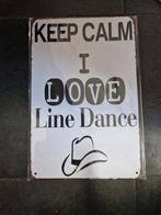 Keep calm i love line dance wandbord, Huis en Inrichting, Woonaccessoires | Tekstborden en Spreuken, Nieuw, Ophalen of Verzenden