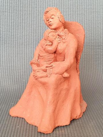 Vintage ca. 1980's beeldhouwer terracotta - Gesigneerd  beschikbaar voor biedingen