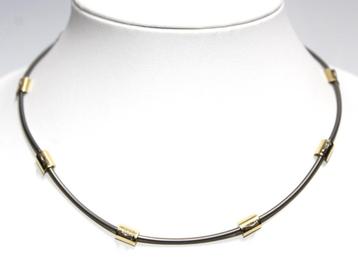 Schitterende 14-KT Geelgoud & Titanium Ketting               beschikbaar voor biedingen