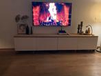 TV Meubel - Modern Design, ikea Besta, Gebruikt, Modern, Besta ikea, steigerhout planken bevestigd aan bovenkant, Ophalen of Verzenden
