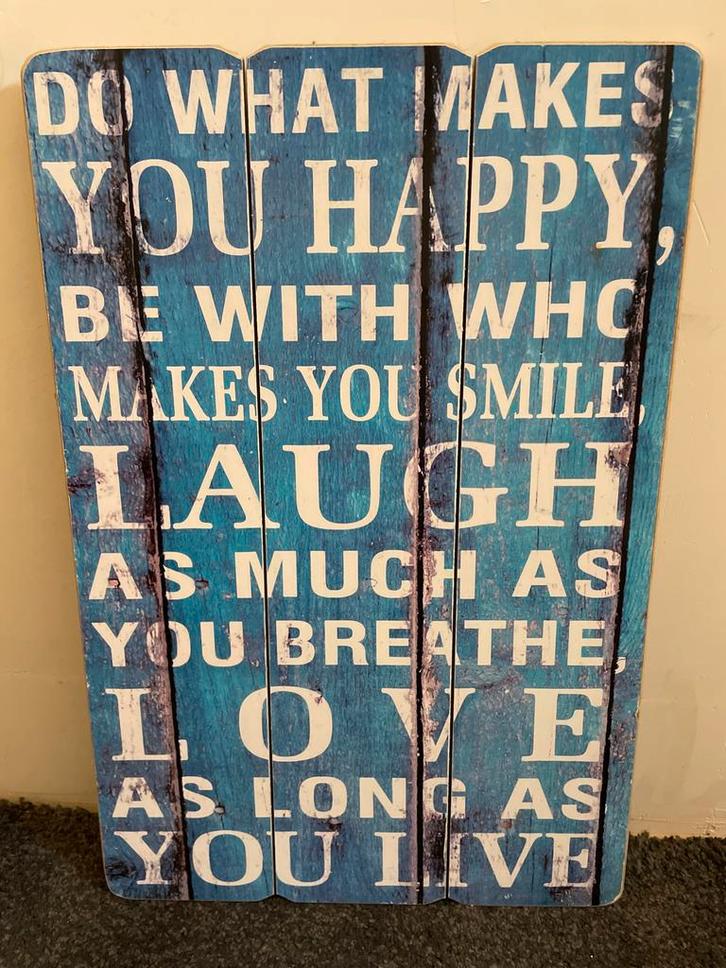 Wandbord met Quote - 40x60 cm, Huis en Inrichting, Woonaccessoires | Wanddecoraties, Nieuw, Ophalen of Verzenden