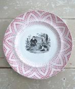 Antiek Frans bordje Creil et Montereau “Meisje met hondje”, Antiek en Kunst, Ophalen of Verzenden