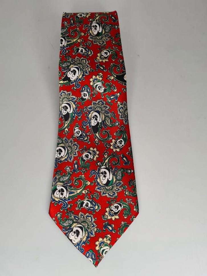 Mickey Paisley stropdas vintage Disneyland rood kerst, Verzamelen, Disney, Zo goed als nieuw, Kleding of Textiel, Mickey Mouse