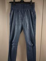 Ibana Colette leren broek blauw maat 38, Kleding | Dames, Maat 38/40 (M), Zo goed als nieuw, Ibana, Verzenden
