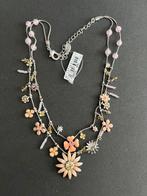 NIEUW PILGRIM Daisy - ketting zilverkleur pastelroze 324831, Verzenden, Nieuw, Zilver, Overige materialen