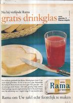 Retro reclame 1966 Rama spaaractie glas drinkglazen, Ophalen of Verzenden