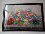 Fiets Graffiti Poster in Lijst, Antiek en Kunst, Ophalen