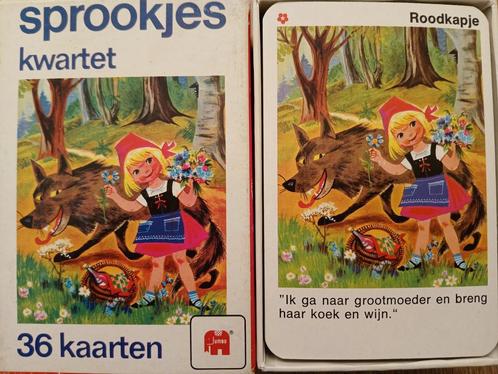Jumbo sprookjes kwartet uit 1979, kaarten vrijwel nieuw!, Verzamelen, Speelkaarten, Jokers en Kwartetten, Zo goed als nieuw, Kwartet(ten)