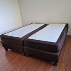 Tweepersoons boxspring 180 x 200, Huis en Inrichting, Slaapkamer | Boxsprings, Ophalen, Gebruikt, Bruin, Tweepersoons
