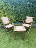 Bistro set, Tuin en Terras, Tuinsets en Loungesets, Ophalen, Gebruikt, Hout
