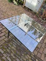 2x Metaform Hank Kwint salontafel KW1 Zwart marmer, Ophalen, Gebruikt, 50 tot 100 cm, Glas