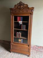 Prachtige antieke eiken boekenkast, eendeurskast, kuifkast, Verzenden