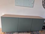 Besta Ikea tv kast 180 cm groen en wit eiken, 150 tot 200 cm, Ophalen of Verzenden, Zo goed als nieuw, Minder dan 100 cm