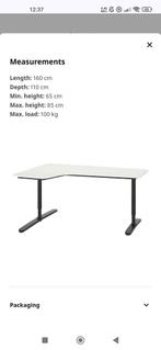 IKEA Bureau adjustable height AS NEW, Huis en Inrichting, Bureaus, Ophalen, Zo goed als nieuw