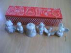 6 Verschillende porseleinen kerstfiguren met hanger in doos, Diversen, Kerst, Ophalen of Verzenden, Zo goed als nieuw