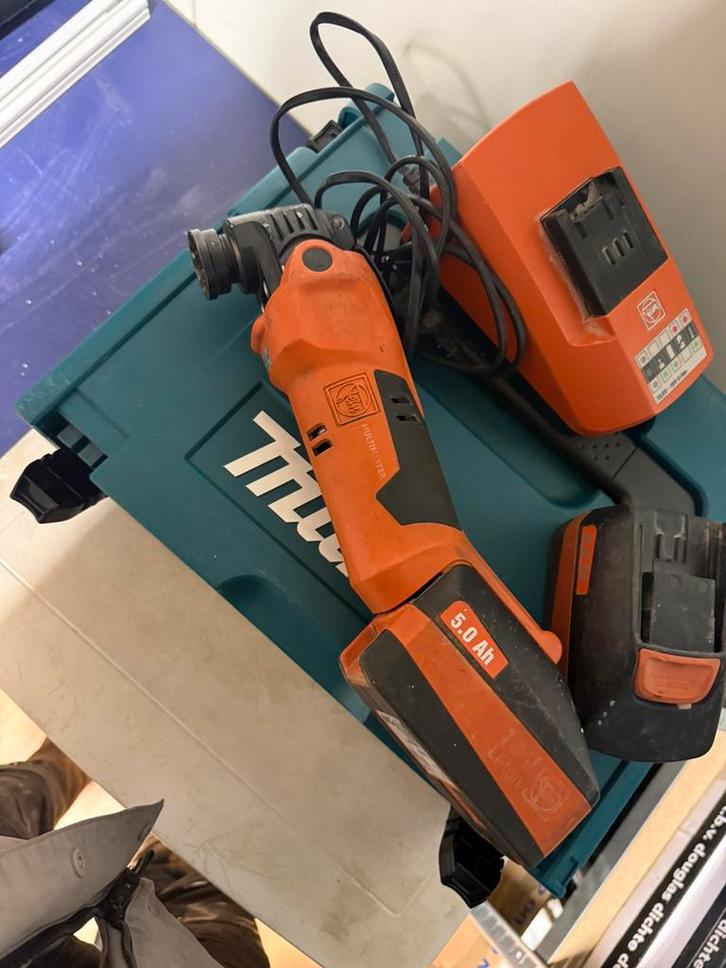 Fein AM 500 plus met 2x 5.0 18 v accu’s inclusief lader, Doe-het-zelf en Verbouw, Gereedschap | Schuurmachines, Vlakschuurmachine