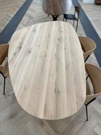 Eiken eettafel  – organische / kiezelvormige tafel 250x130cm, Ophalen, Eikenhout, 200 cm of meer, 50 tot 100 cm