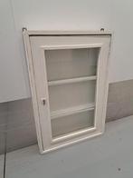 Vintage medicijnkastje met glazen deur, Ophalen, Minder dan 50 cm, Glas, Vintage