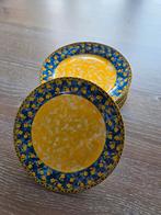 6 gebaksbordjes L. Dake & Zn. met bloemetjesmotief, Ophalen, Overige materialen, Gebruikt, Bord(en)