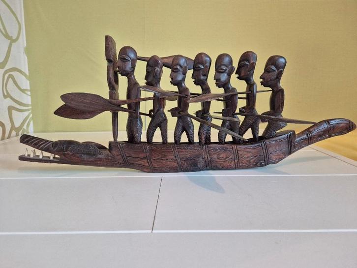 africaanse roeiboot, Antiek en Kunst, Kunst | Beelden en Houtsnijwerken, Ophalen