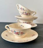 Set van 4 vintage kop en schotel  bloemenmotief  perfect, Ophalen of Verzenden, Zo goed als nieuw, Overige stijlen, Kop(pen) en/of Schotel(s)