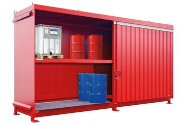 Opslagcontainers, gevaarlijke stoffen, vatenopslag, olie beschikbaar voor biedingen