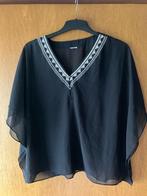 Zwart/witte luchtige blouse/top aztec/boho patroon L/XL, Verzenden, Zo goed als nieuw, Maat 42/44 (L), Zwart