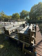 Terras boot pontoon 15 pk honda rottemeren rotterdam, Ophalen, Gebruikt, Motor en Techniek, Motorboot