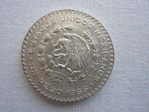 zilveren munt Mexico 1966 1 peso vintage, Postzegels en Munten, Munten | Amerika, Losse munt, Midden-Amerika, Zilver, Verzenden
