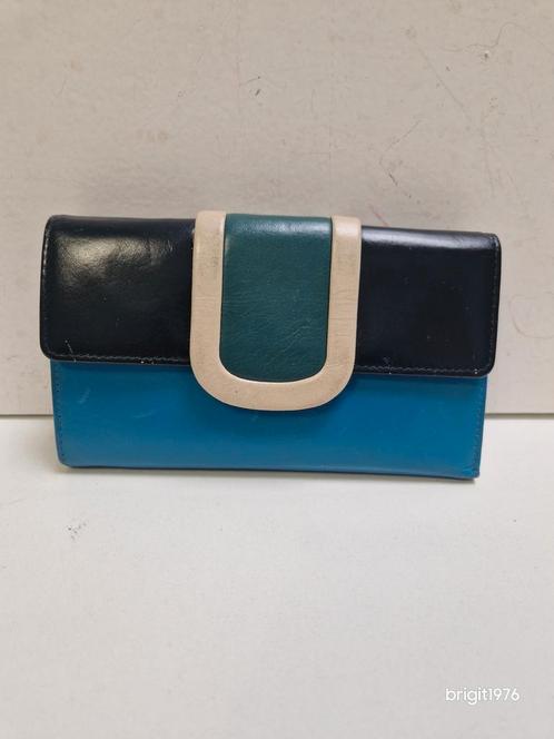 Blauw leren portemonnee Rada, Sieraden, Tassen en Uiterlijk, Portemonnees, Gebruikt, Overige merken, Blauw, Leer, Ophalen of Verzenden