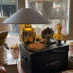 Engels brocante messing vaas lamp met kap, Antiek en Kunst, Ophalen