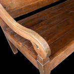 Antieke Teak Houten Tuinbank / Stationsbank, Ophalen