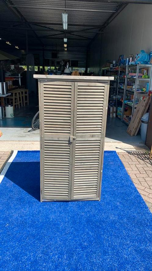 Outsunny tuinkast gereedschapskast 87 x 46,5 x 160 cm, Tuin en Terras, Bergingen en Tuinkasten, Nieuw, Hout, Ophalen