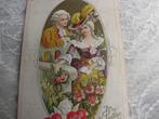 Antieke Kaart met Relief uit 1912 - Dame & Heer / Cupido, Verzenden, Voor 1920, Gelopen, Feest(dag)