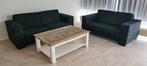 Twee zwarte bankstellen te koop, Ophalen, Gebruikt, 75 tot 100 cm, Rechte bank