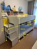 Parisot Bibop stapelbed, wit, inc. 2 matrassen, Ophalen, Gebruikt, Stapelbed